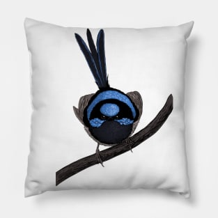 Fairy wren drawing 2 Pillow