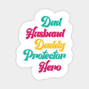 Dad husband daddy protector hero Retro Gift for Father’s day, Birthday, Thanksgiving, Christmas, New Year Magnet