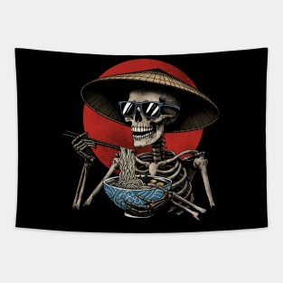 Eternal Noodle Feast: Skele-Ramen Delight Tapestry