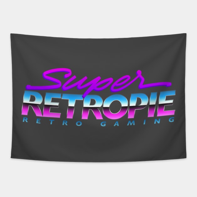 Super Retropie and Retro Gaming Logo T-Shirt! Tapestry by Super Retro City