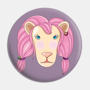 Pink Lion Pin