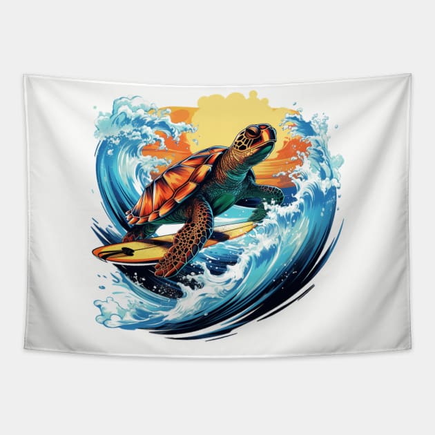 Turtle Surfin' Tapestry by Jason's Finery