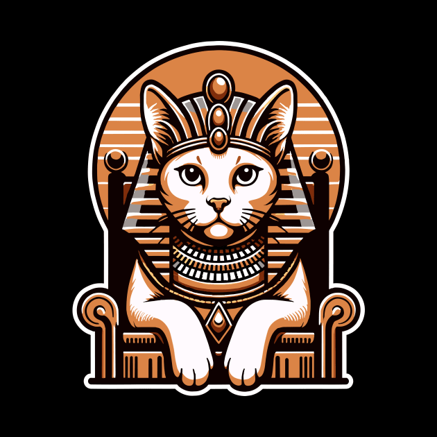 Egyptian Cat Goddess T-Shirt, Sphinx Cat Pharaoh Tee, Unisex Ancient Egypt Shirt, Casual Cotton Top, Gift for Cat Lovers by Cat In Orbit ®