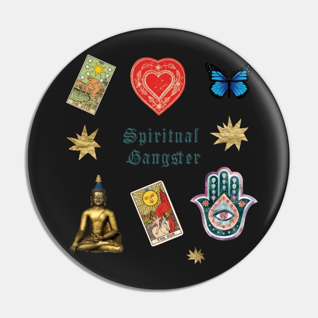 Spiritual Gangster Tarot Art Pin by BarcelonaLights