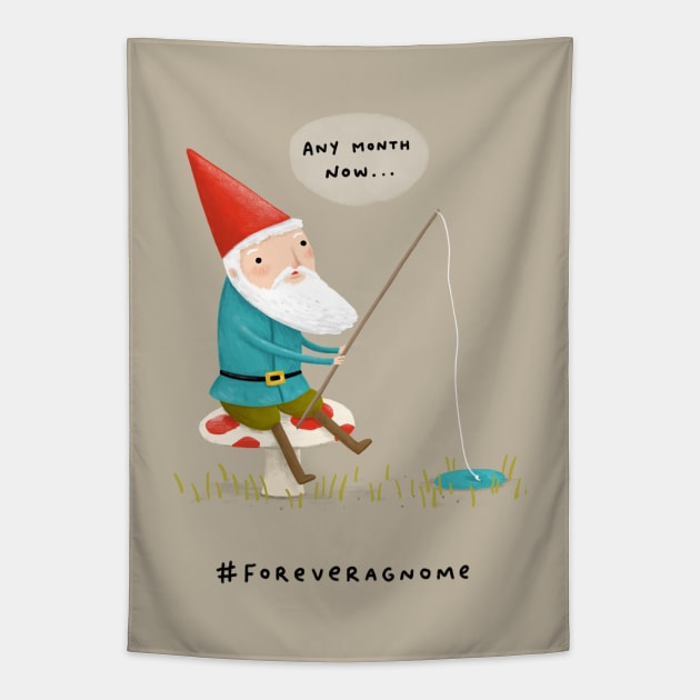 Forever a Gnome 3 Tapestry by Sophie Corrigan