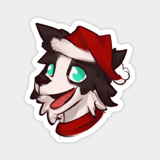 Cute Border Collie Drawing Magnet