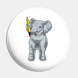 Elephant Pupil Pencil School Pin