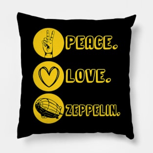 Zeppelin Love Peace Pillow