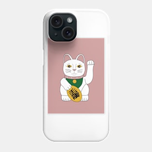 Maneki-Neko lucky cat pink Phone Case