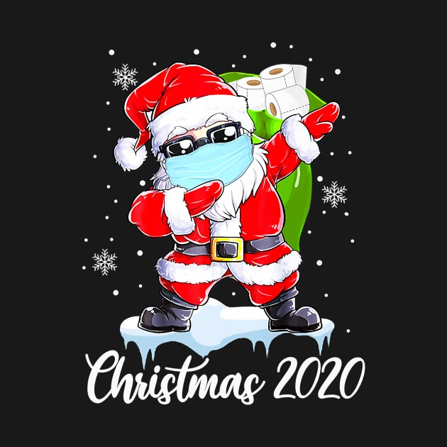 Merry Christmas 2020 Quarantine Santa Dabbing With Face Mask by lostbearstudios