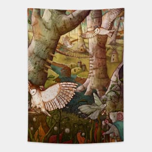 Of Mice and Owls Tapestry