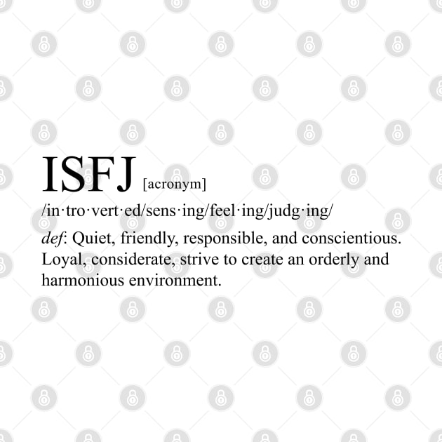 ISFJ Personality (Dictionary Style) Light by personalitysecret