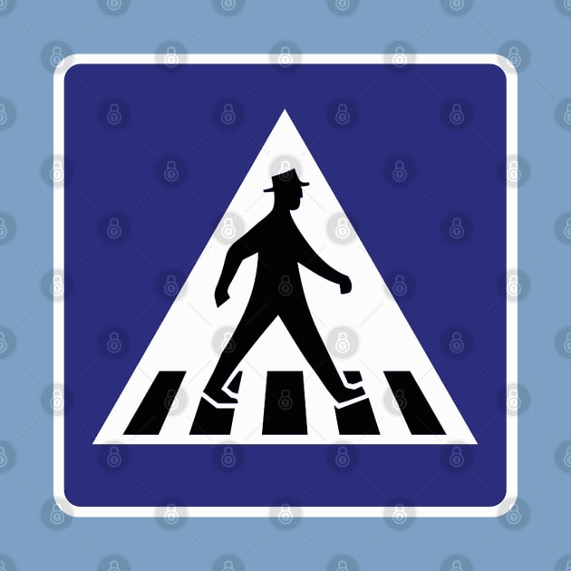 German Pedestrian Crosswalk Man with Hat Berlin Sign by HipsterSketch