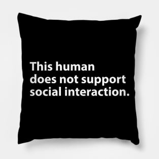 This human does not support social interaction Pillow