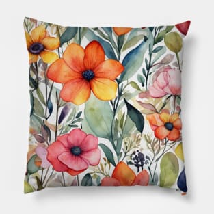 Floral Radiance Vibrant Design Delights Pillow