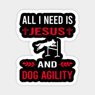 I Need Jesus And Dog Agility Training Magnet
