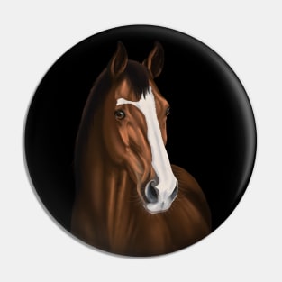 Realistic Brown/Red Horse with Blaze Pin