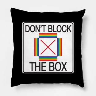 "Don't Block the Box" Gay Crosswalk Pillow