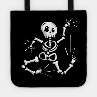 Dancing Skeleton Cartoon Halloween Fun Tote