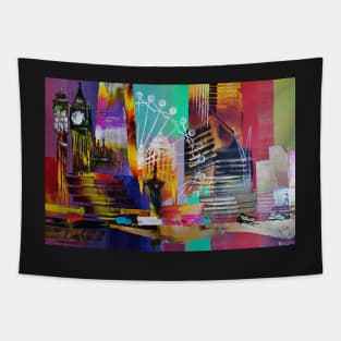 Spain City Skyline Bullbos Taurus 0487 Tapestry