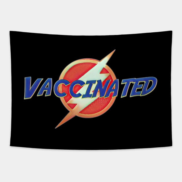 Vaccinated Hero (Day) Tapestry by GeekDen