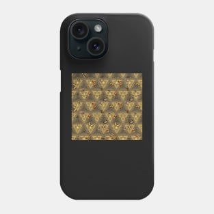 Palace of Insects. A gold and silver tepestry with butterflies and bugs. Phone Case