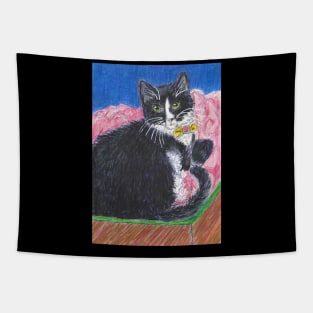 Tuxedo cat Tapestry