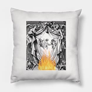 Angel with fire Pillow