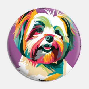 Biewer Terrier Pop Art - Dog Lover Gifts Pin