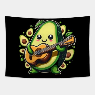 avocado playing guitar - music Tapestry