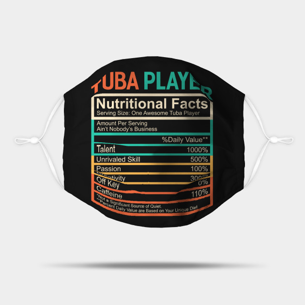 Tuba Lover Gift Retro Nutritional Facts Tuba Player