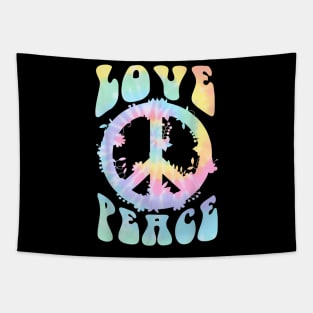 PEACE SIGN LOVE  60s 70s Tie Dye  Costume Tapestry