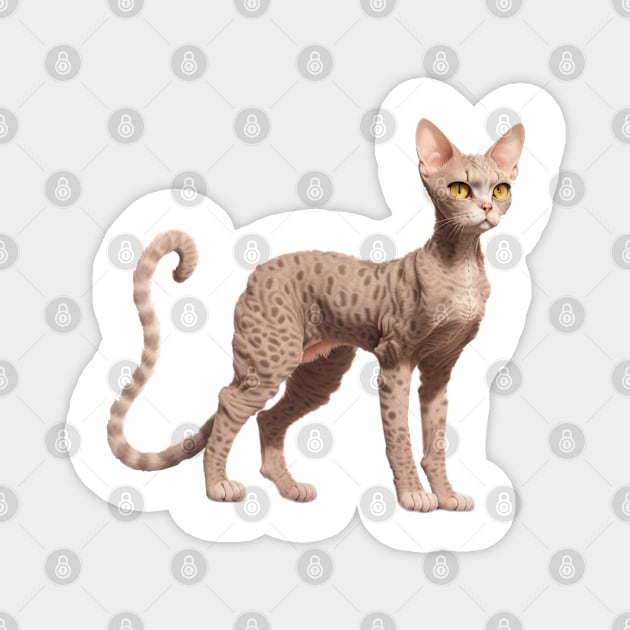 Devon Rex cat Magnet by Moulezitouna