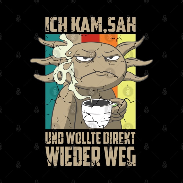 Lustige Axolotl mit Kaffee by BC- One- Shop