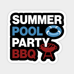 Summer Pool Party BBQ Magnet