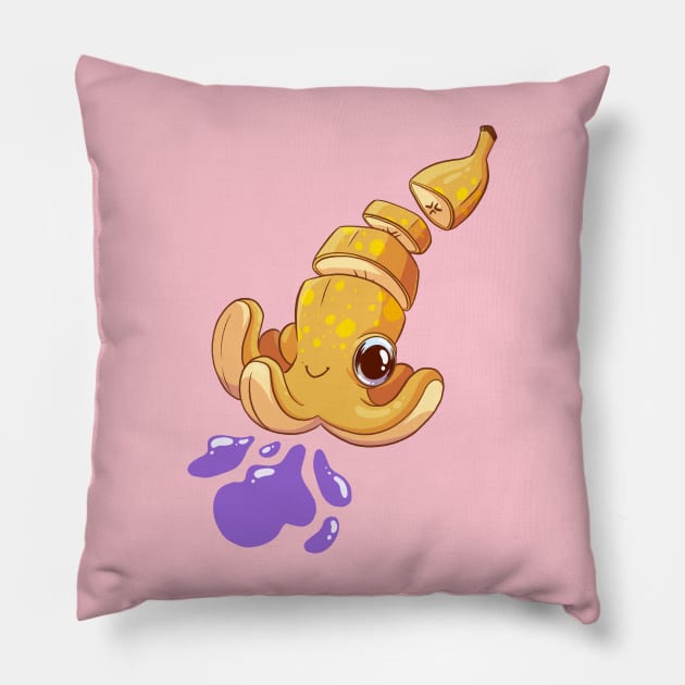 Purple Banana Squid Pillow by Victoria Hamre