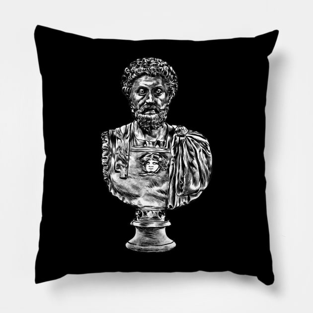 Stoicism and Leadership: Lessons from the Life of Roman Emperor Marcus Aurelius Pillow by Holymayo Tee