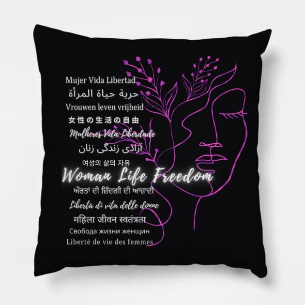 Woman Life Freedom Pillow by TorrezvilleTees