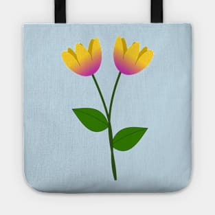 Beautiful yellow and purple daisies. Tote