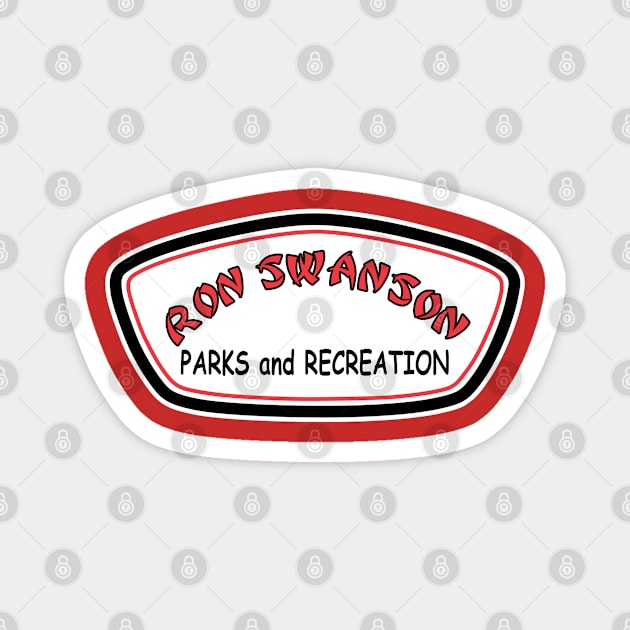 Ron Swanson / Ron Jon Mashup Magnet by RetroZest