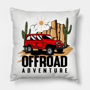 RED CAR OFFROAD ADVENTURE Pillow