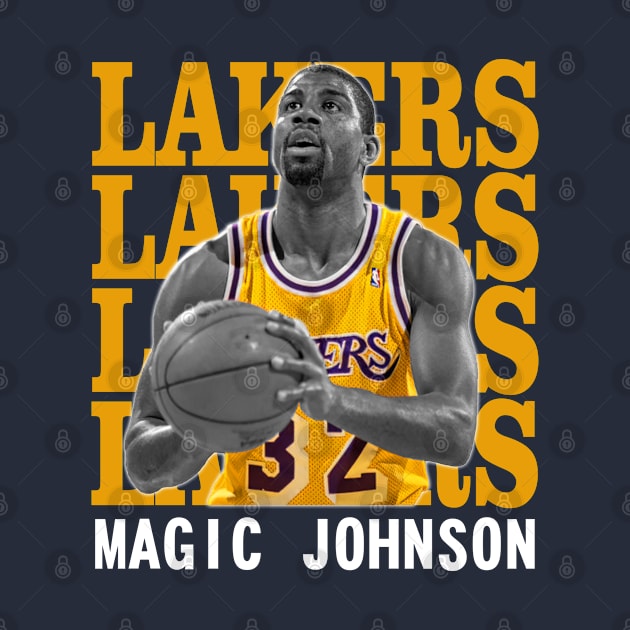 Los Angeles Lakers Magic Johnson by Thejockandnerd