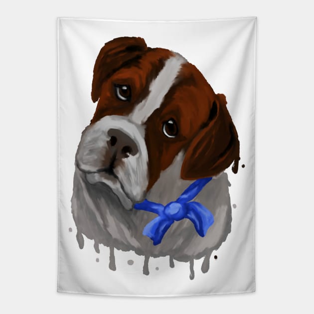 Saint Bernard portrait Tapestry by Antiope