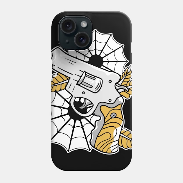 Gun traditional tattoo Phone Case by Darts design studio