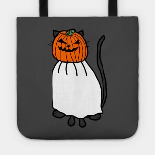 Cute Cat Wearing Halloween Horror Costume Tote