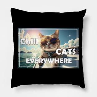 Chill Cats Everywhere Pillow