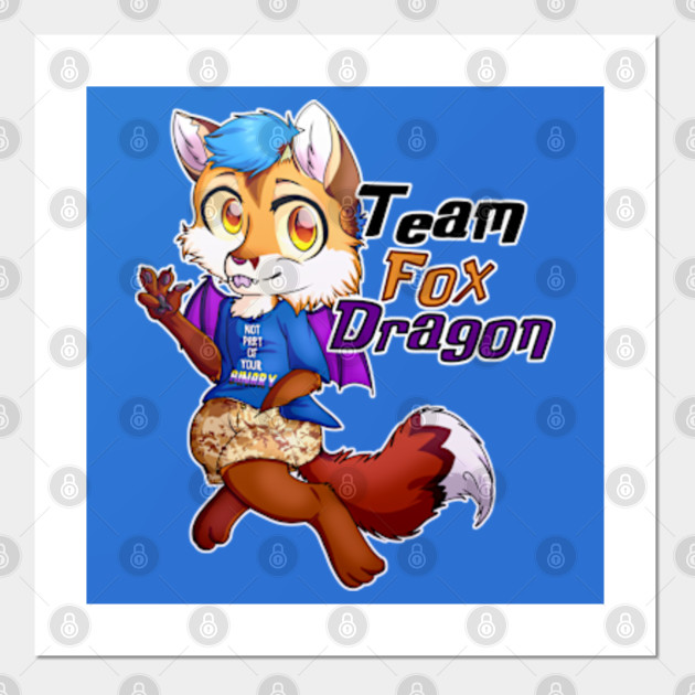 Team Fox Dragon Furry Fandom Affiche Et Impression D Art Teepublic Fr