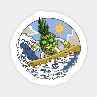 Pineapple Surfing Magnet