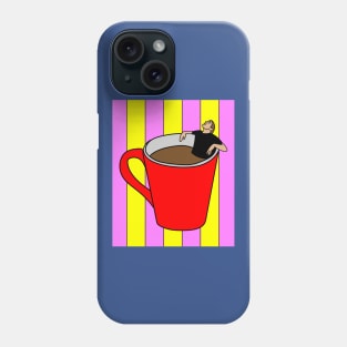 Coffee Cup Bathing Drinking Crazy Phone Case