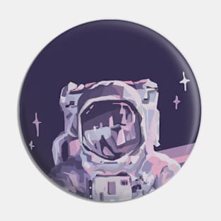 Purple retro astronaut Pin